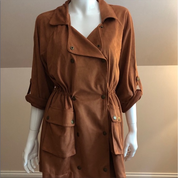 Miss Me embroidered faux suede jacked.  The color of Sedona.  South Western - Picture 6 of 7